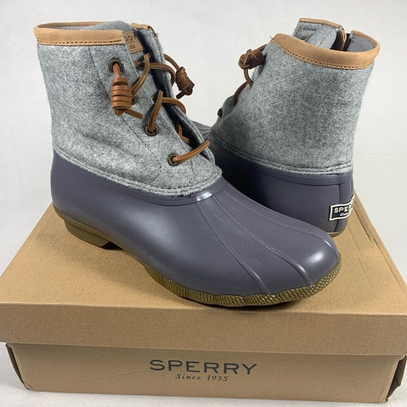 Sperry Shoes - NEW Sperry Women's Saltwater Wool Embossed Duck Boot w/ Thinsulate™ Sz 8M